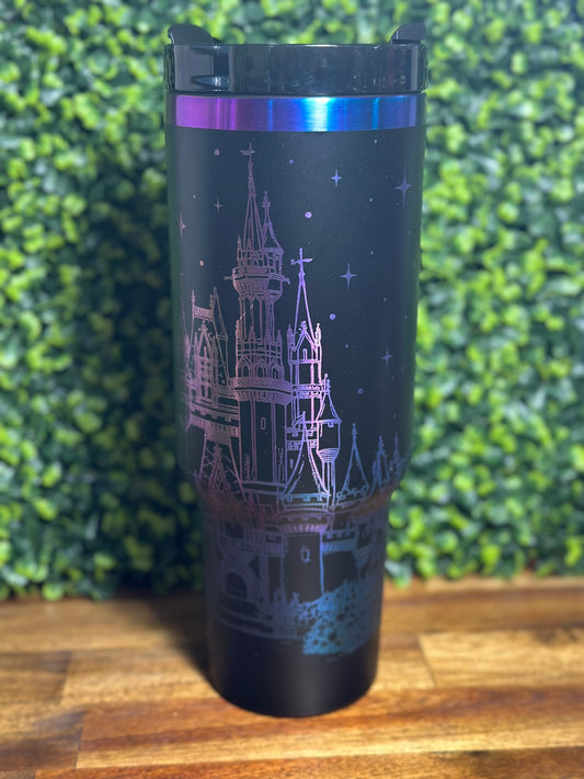 Princess Castle Rainbow Plated Tumbler image 1