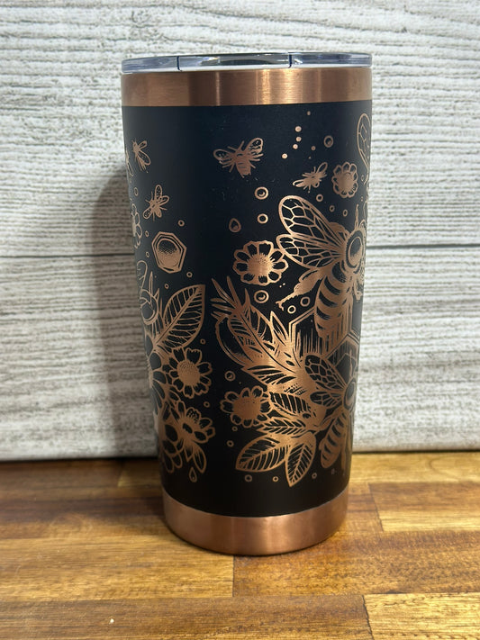 Bee Crazy Copper Plated Tumbler / 20 ounce image 1