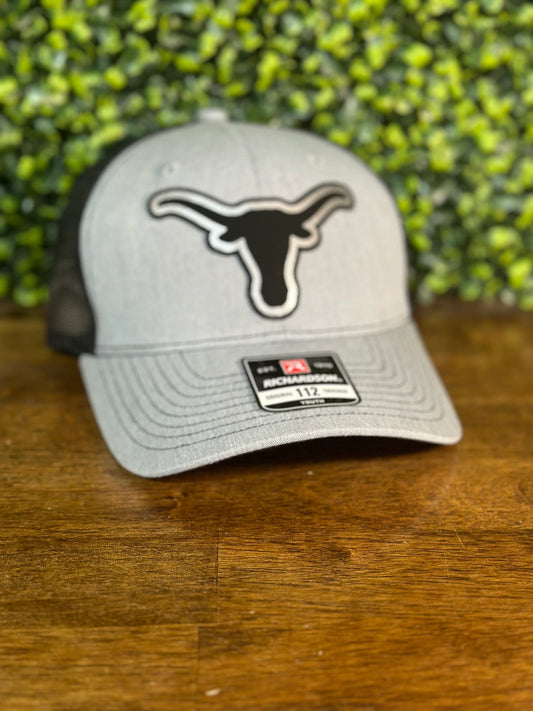 Custom Leather Engraved Longhorn Trucker Hat