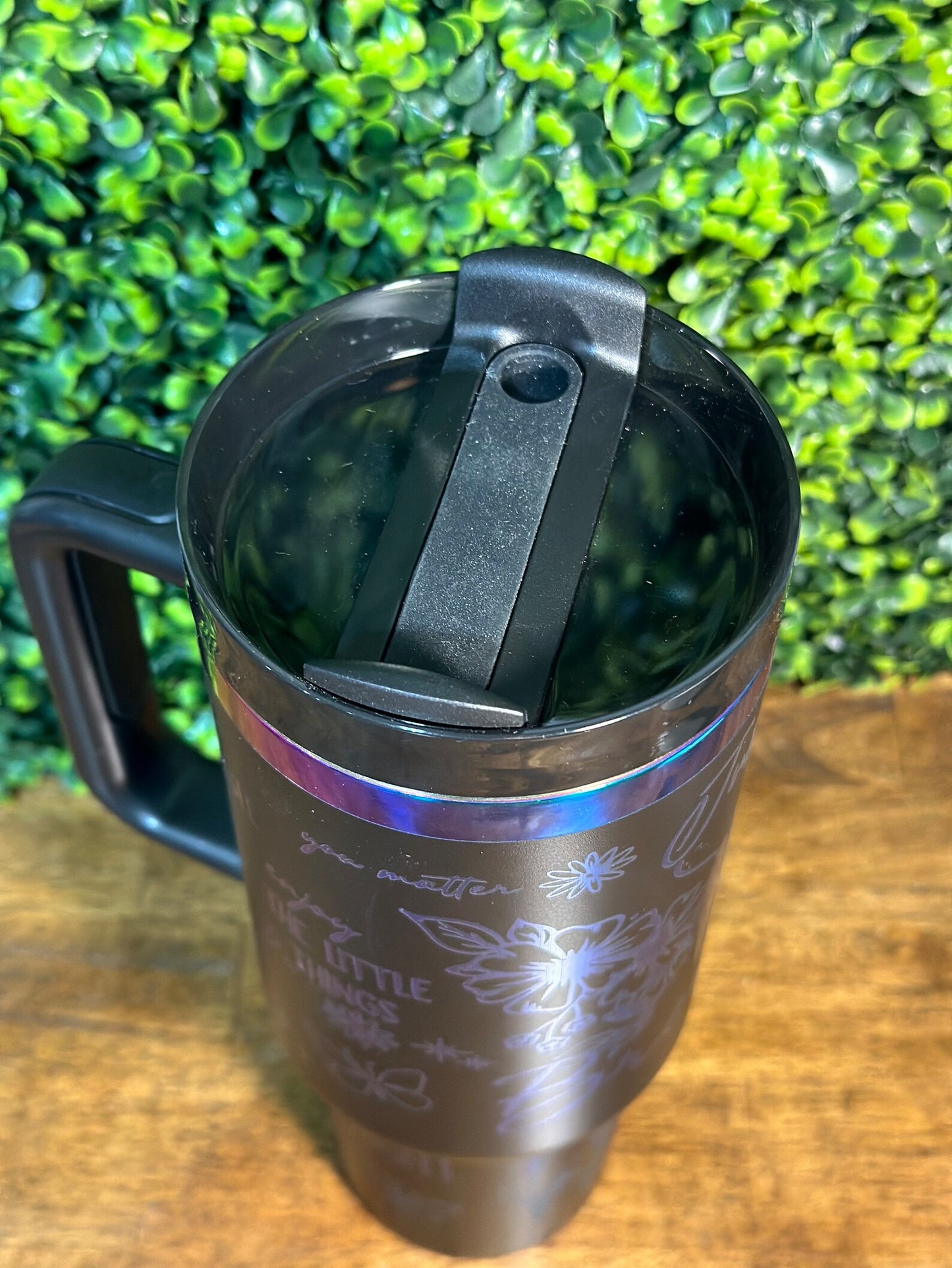 Stay Positive with this Gorgeous Rainbow Plated 40 oz Tumbler - Just Breathe image 4