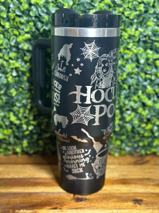 Hocus Pocus Laser Engraved 40 ounce Tumbler image 1