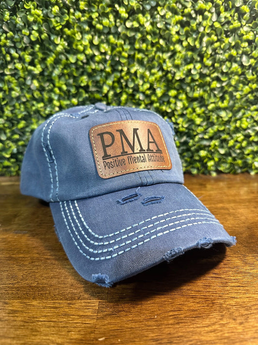Positive Mental Attitude Leather Patch Vintage Hat image 1