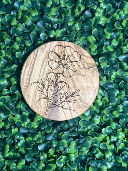 Thankful, floral, and beautiful moments collection of wooden coasters / set of 4 image 1