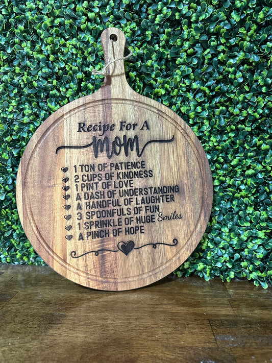 Special Recipe for Mom Engraved Cutting Board - Kitchen Decor image 1