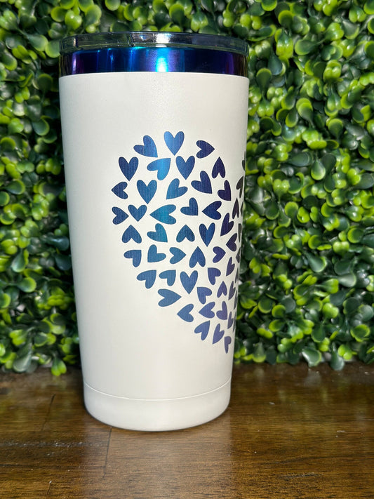 Rainbow Heart 20 oz Tumbler - Spread Love and Colors Everywhere! image 1