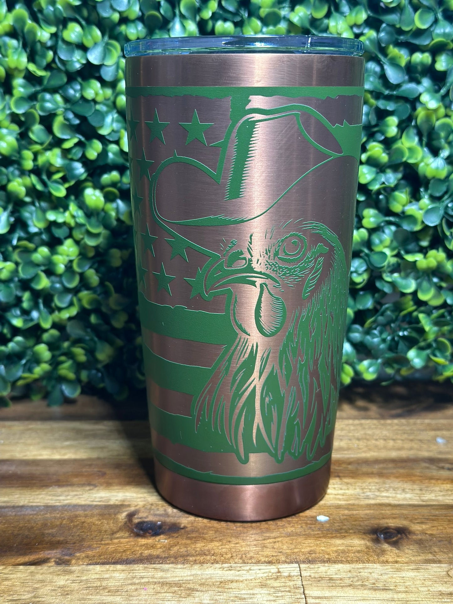 Patriotic Rooster Copper Plated Tumbler / 20 ounce image 3
