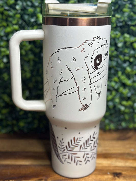 Chillin' out Sloth Style Copper Plated Tumbler image 1
