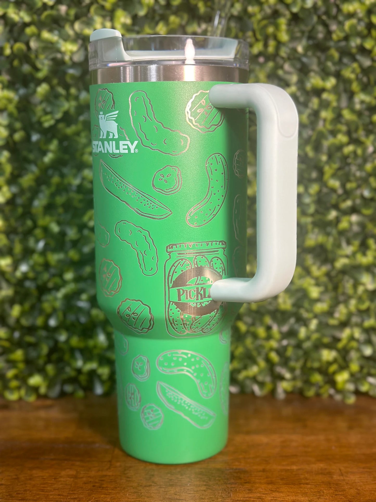 Unique Pickle Lover Gift - Custom Engraved 40oz Stanley Tumbler - Custom Gift image 2
