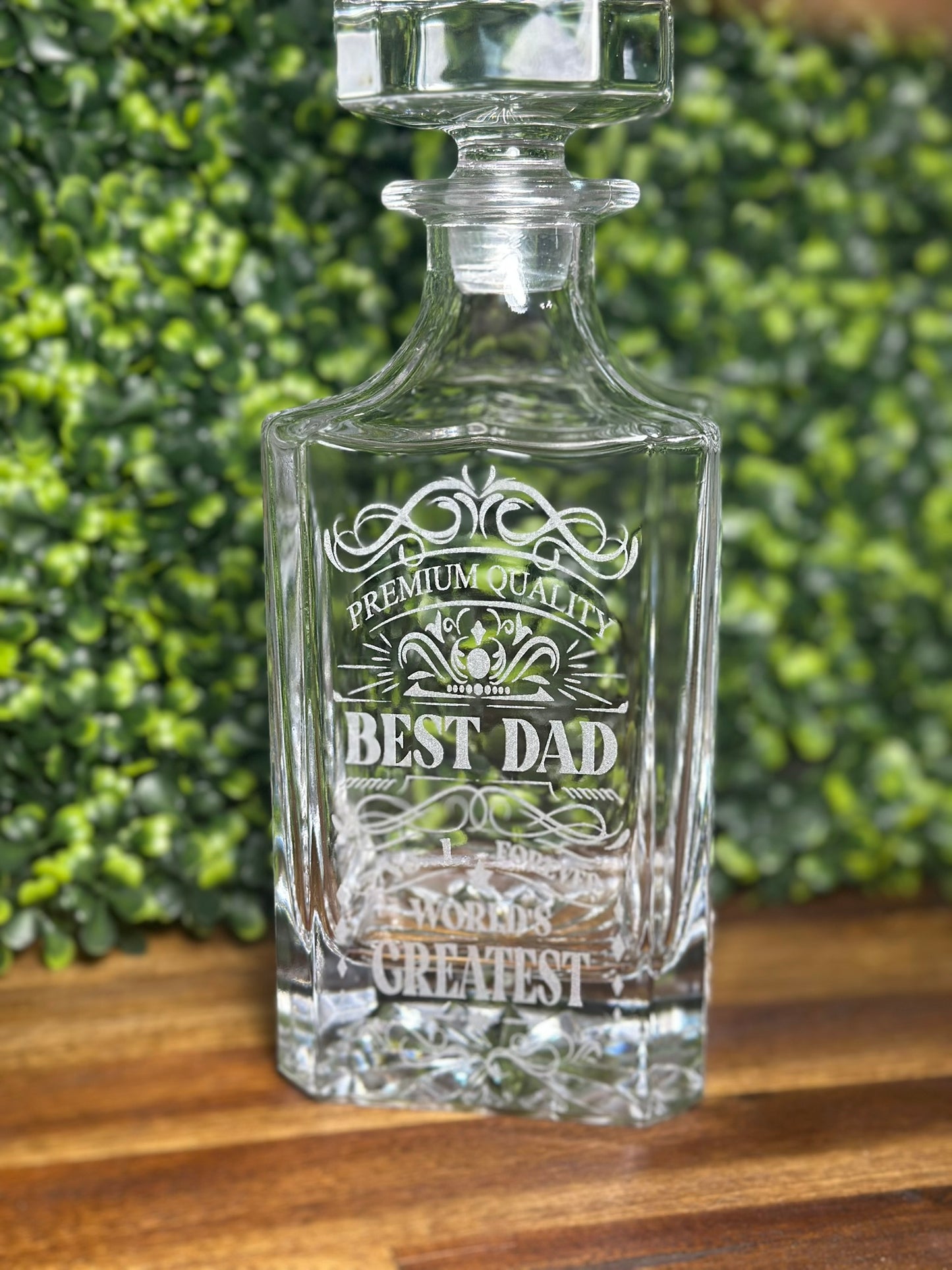 World's Best Father Glass Decanter