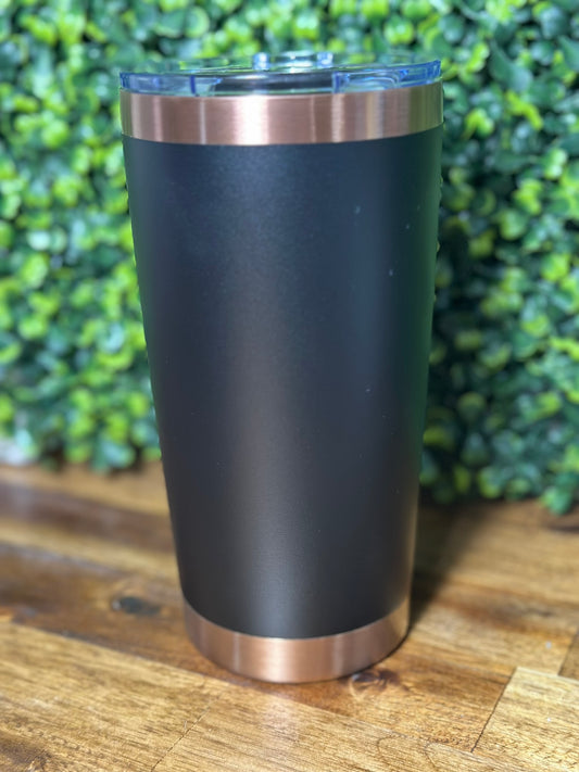 Black w/ Copper Plating 20 ounce Tumbler