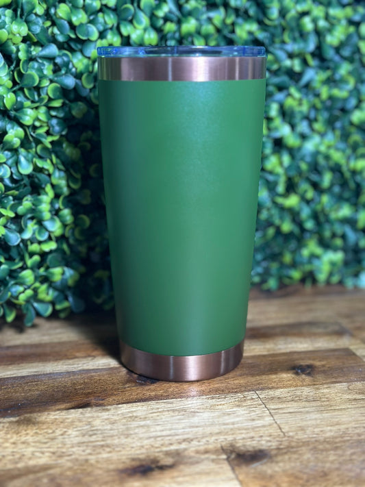 Green w/ Copper Plating 20-ounce Tumbler