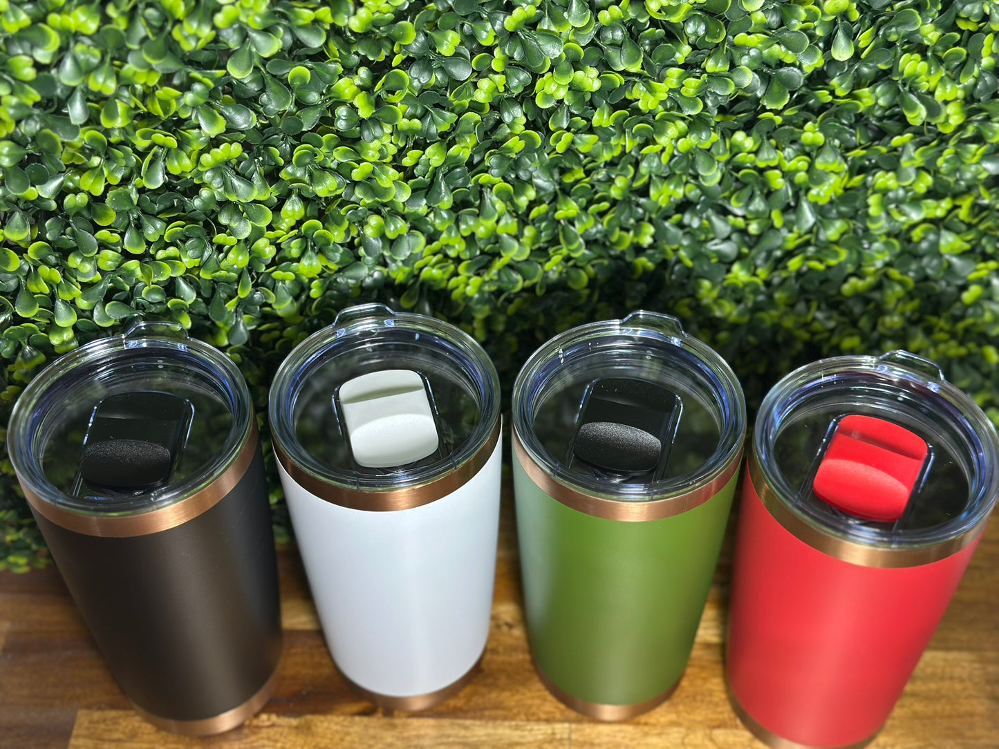 White w/ Copper Plating 20-ounce Tumbler