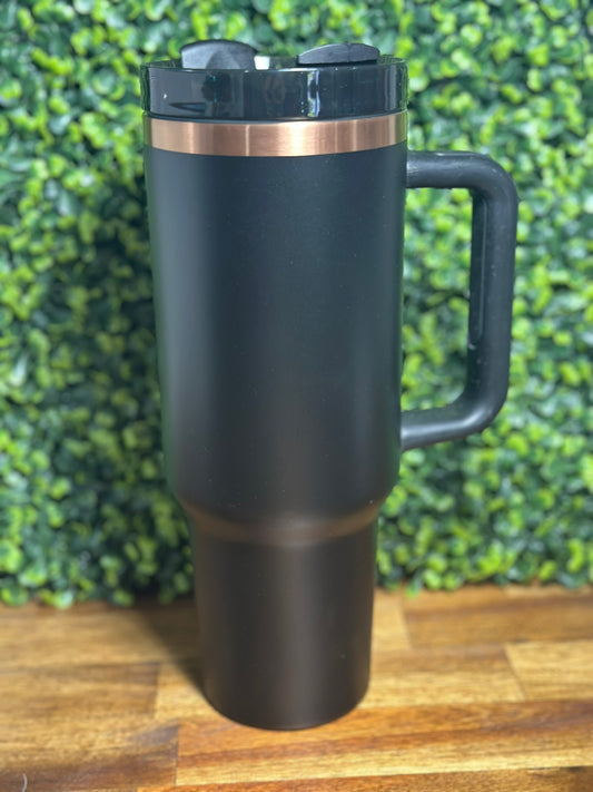 Copper Plated Black 40 ounce Tumbler - Laser Blank