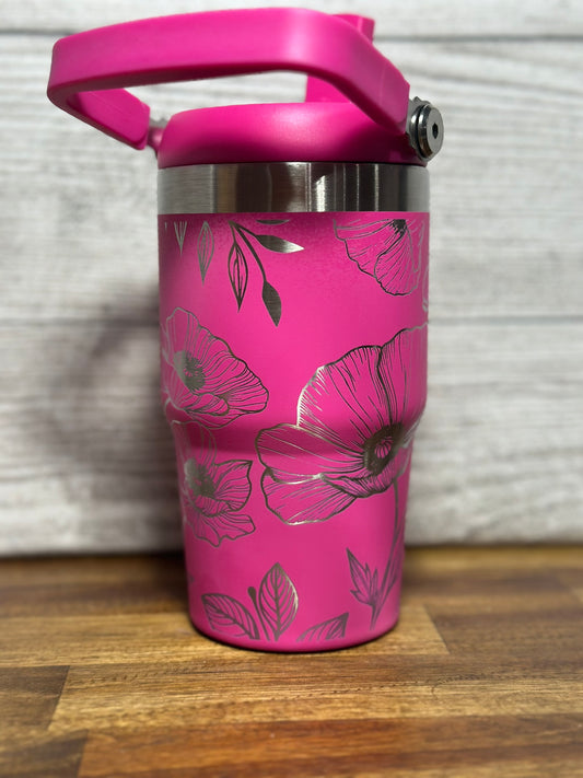 18 Oz Poppy Flip Top Tumbler - Hot Pink