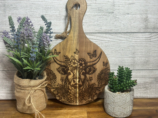 Mini Highland Cow Cutting Board - Decorative
