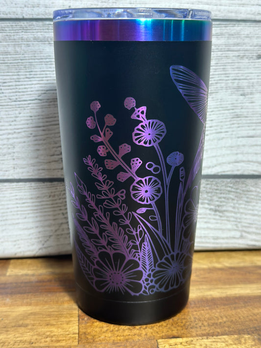 Hummingbird Floral Chroma Plated Coffee Mug