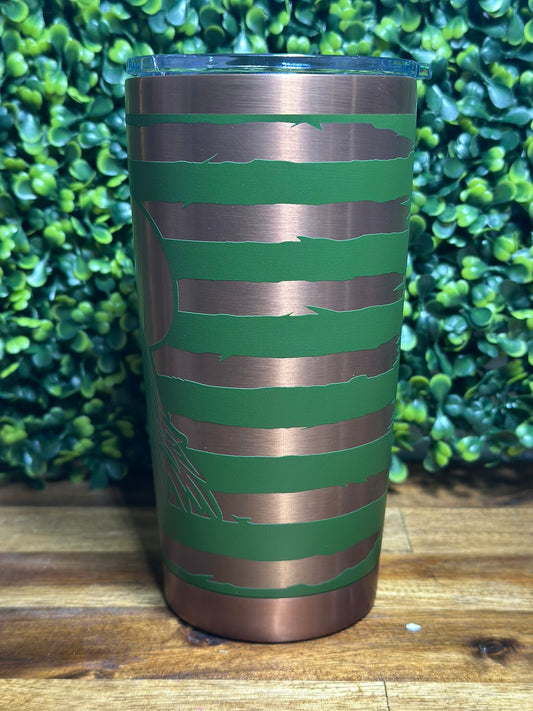 Patriotic Rooster Copper Plated Tumbler / 20 ounce image 1