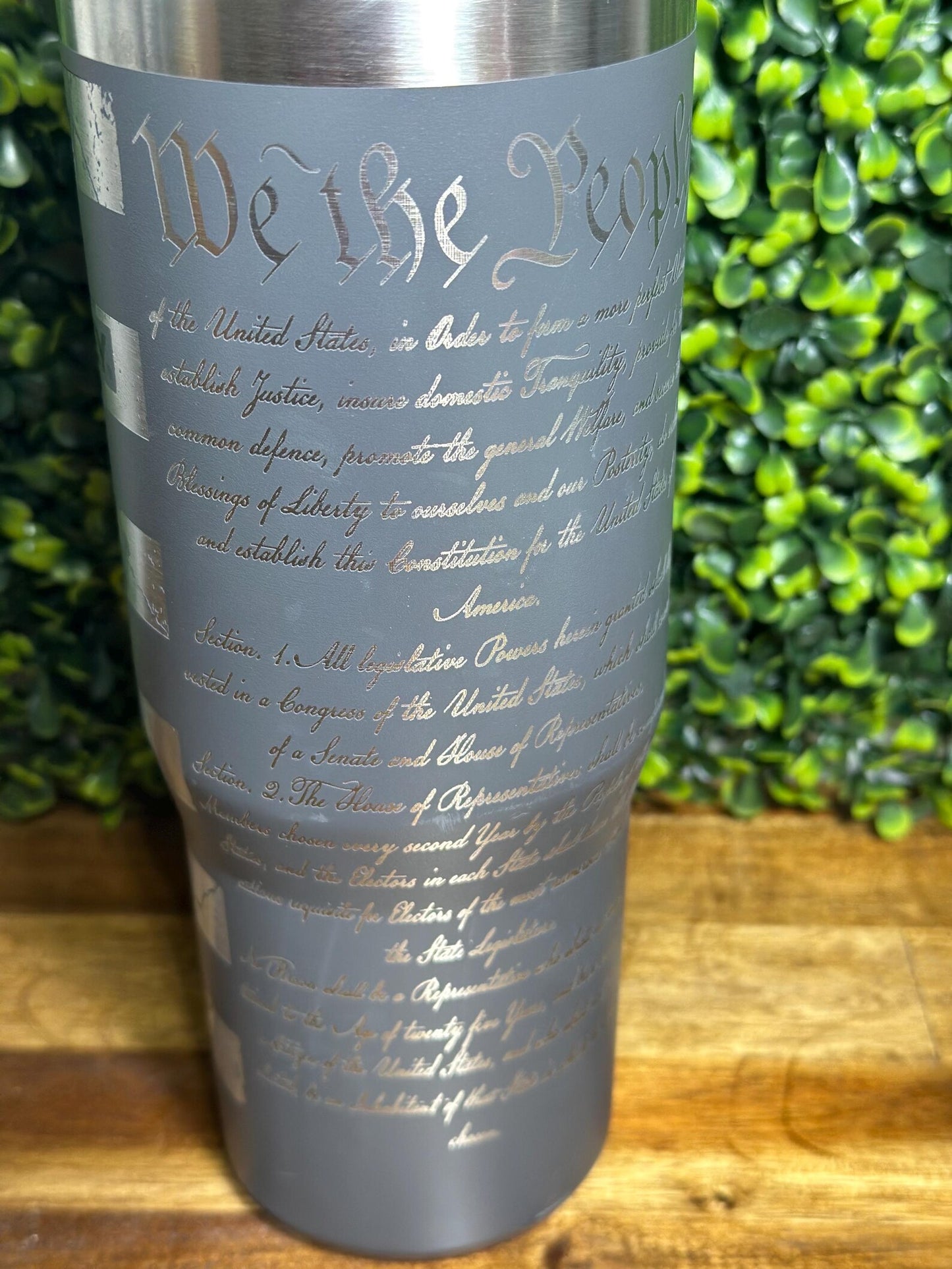 We The People Laser Engraved Authentic Stanley Flip Top Tumbler image 6