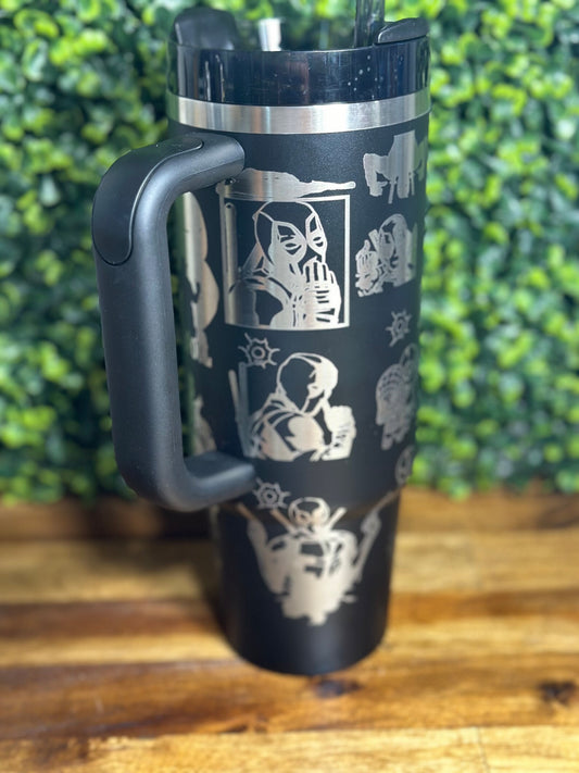 Deadpool Wrap / Authentic Stanley Laser Engraved 30/40 ounce tumbler image 2