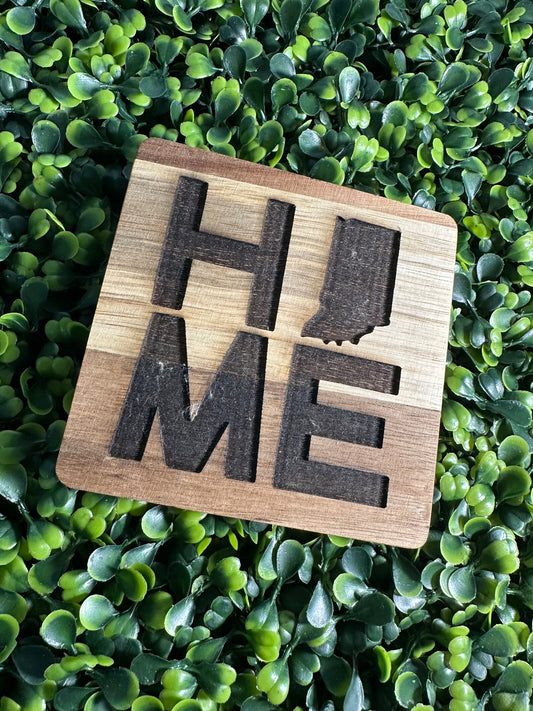 Indiana wood / laser engraved coasters image 1