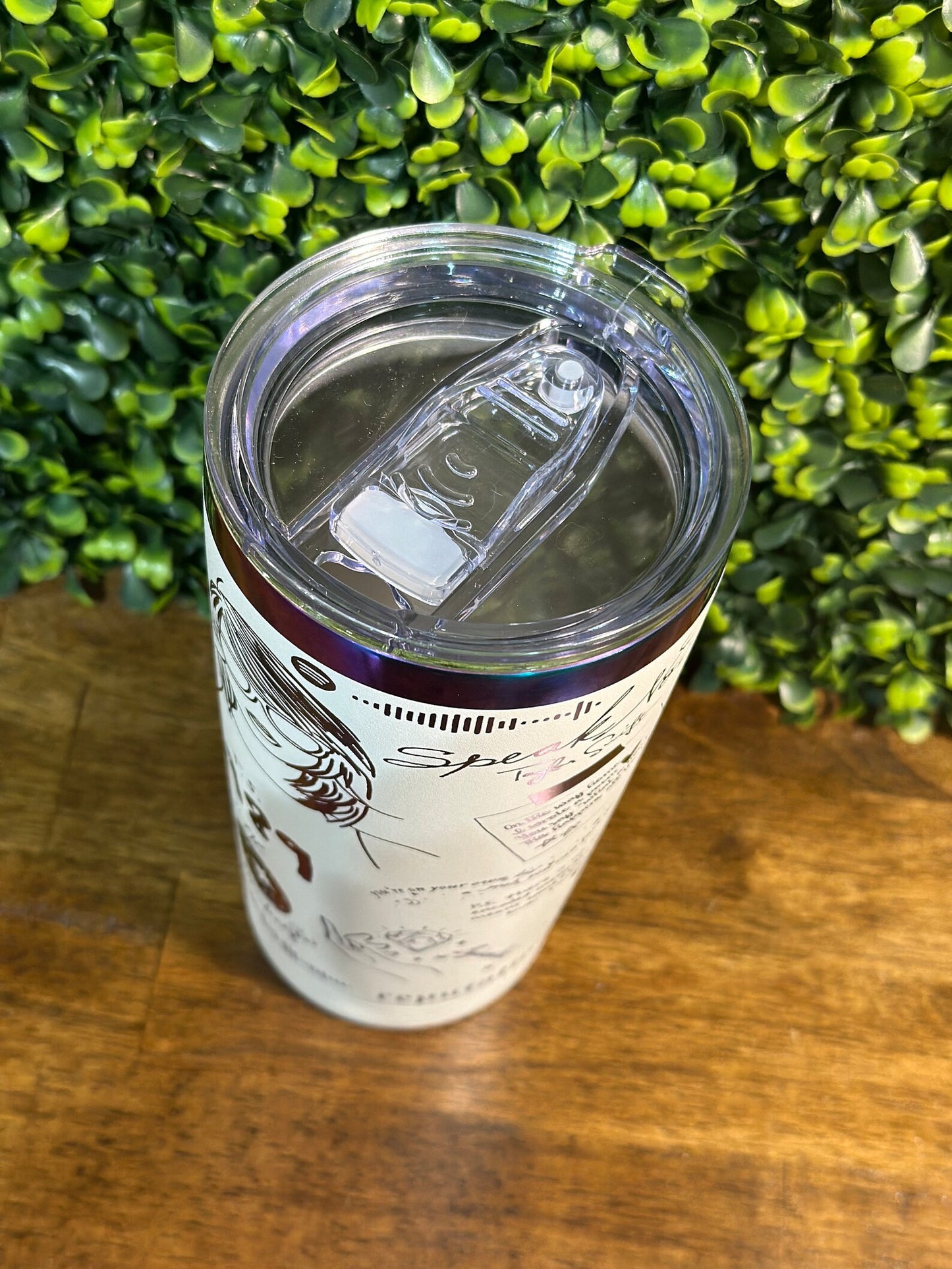 Rainbow tumbler, Taylor Swift Inspired Design, Colorful Cup for Swifties image 2