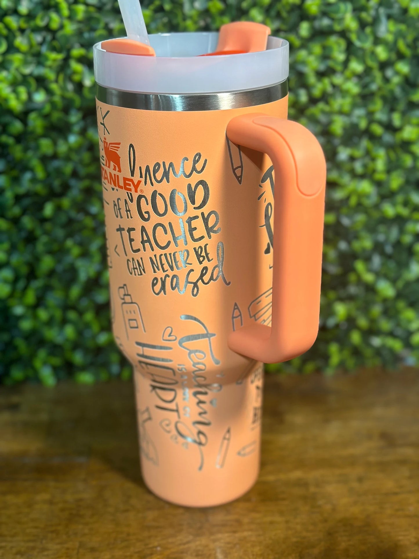 Teacher Inspired Laser Engraved Wrap / 40 ounce Authentic Stanley / Back to Scho image 4