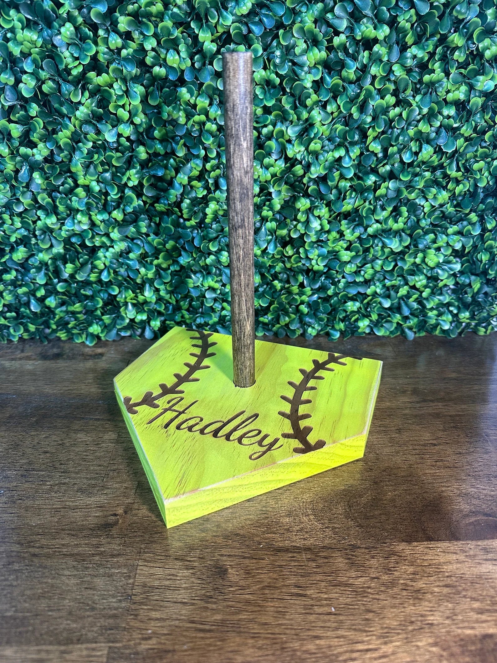 Handmade Wooden Ring Holder for Baseball/Softball Fans - Name Customization image 5
