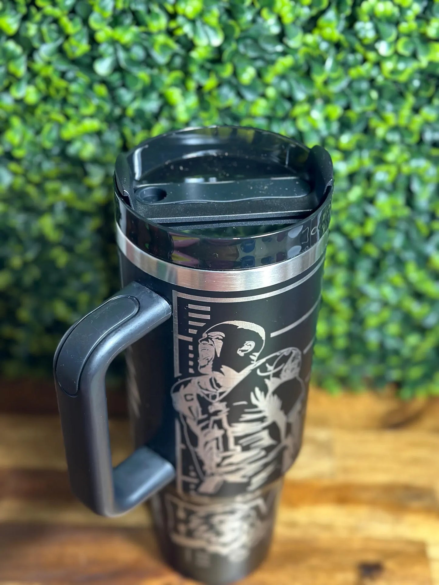 Eagles inspired laser engraved tumbler image 3