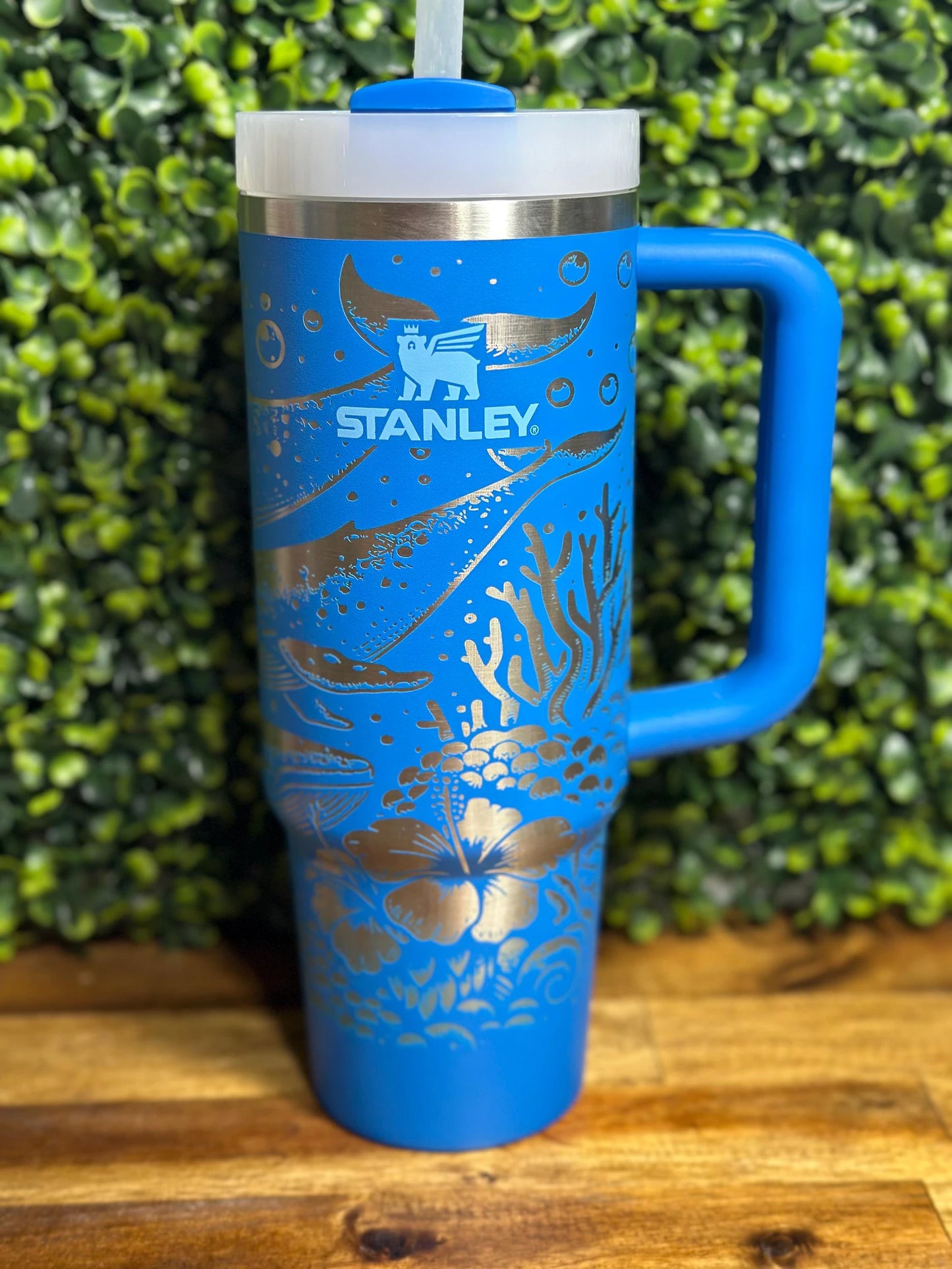 Whales Under the Sea Scenic Authentic Stanley Tumbler image 1