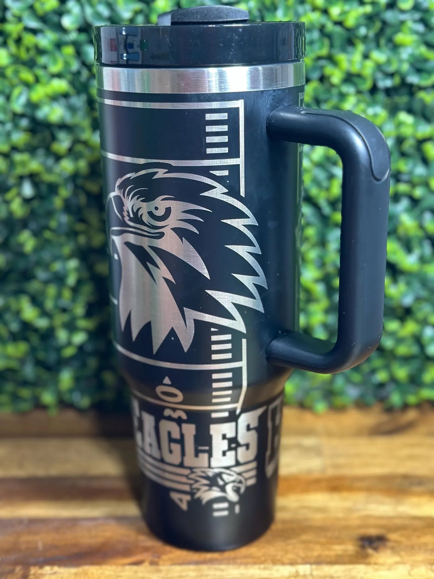 Eagles inspired laser engraved tumbler image 5
