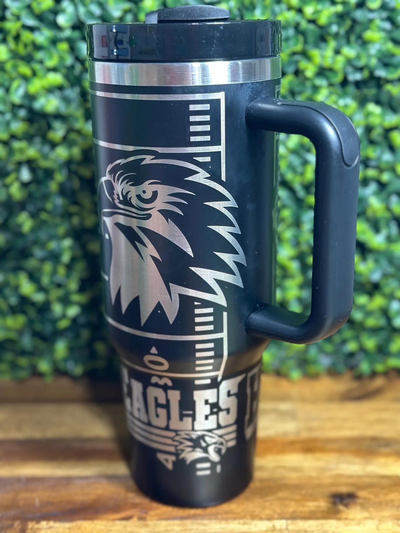 Eagles inspired laser engraved tumbler image 5