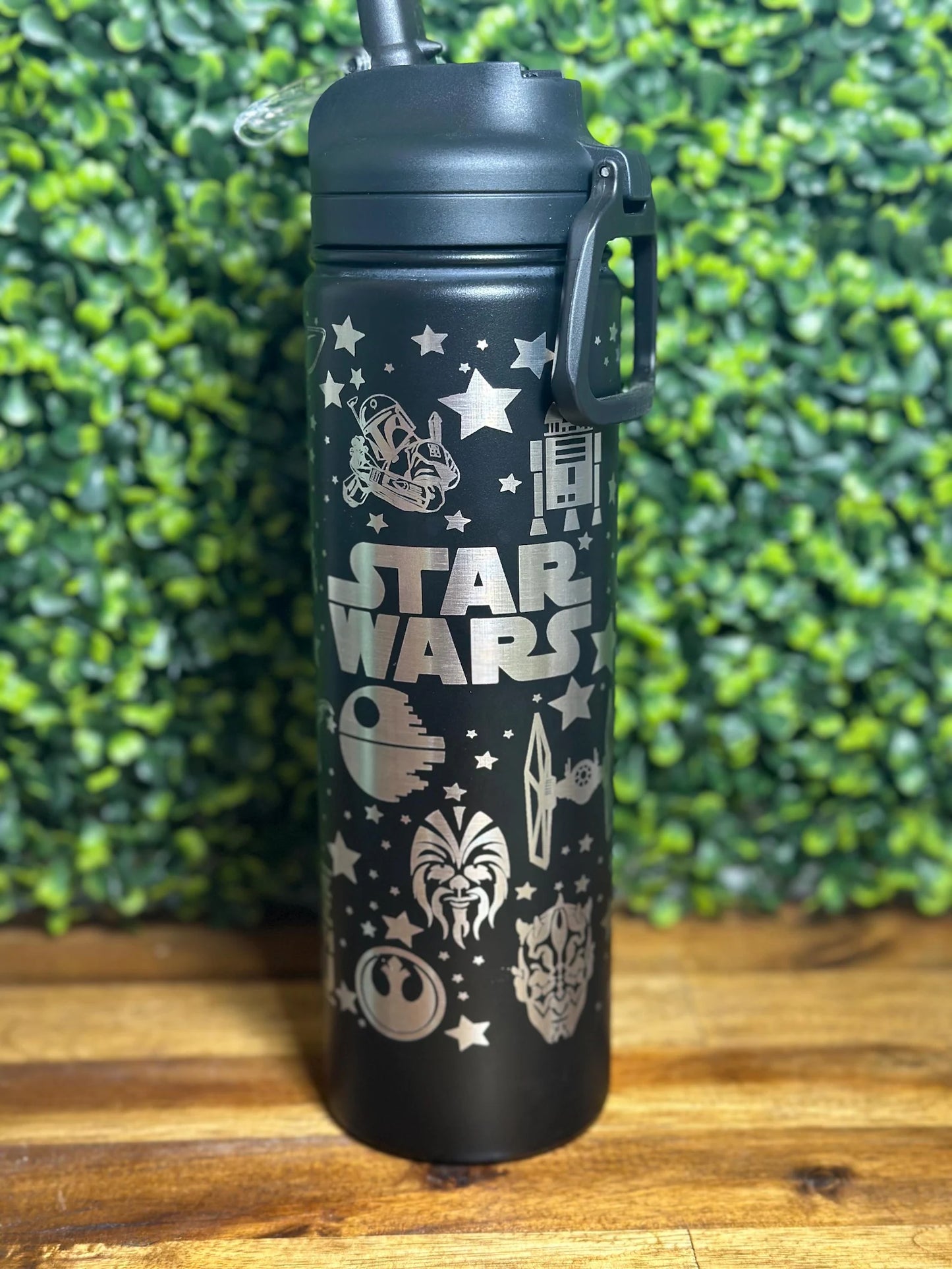 Star Wars Laser Engraved Stainless Steel Water Bottle image 0