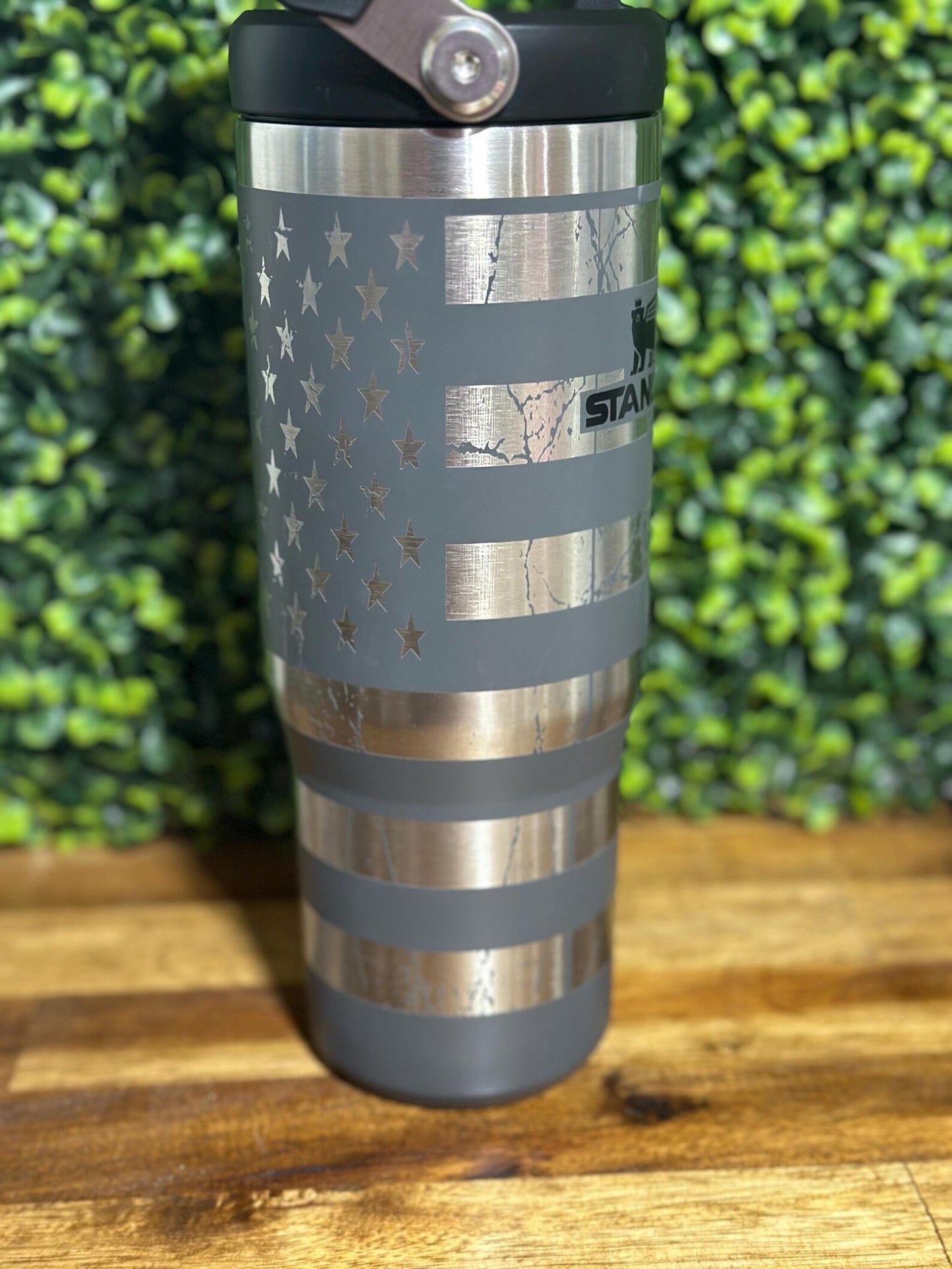 We The People Laser Engraved Authentic Stanley Flip Top Tumbler image 3