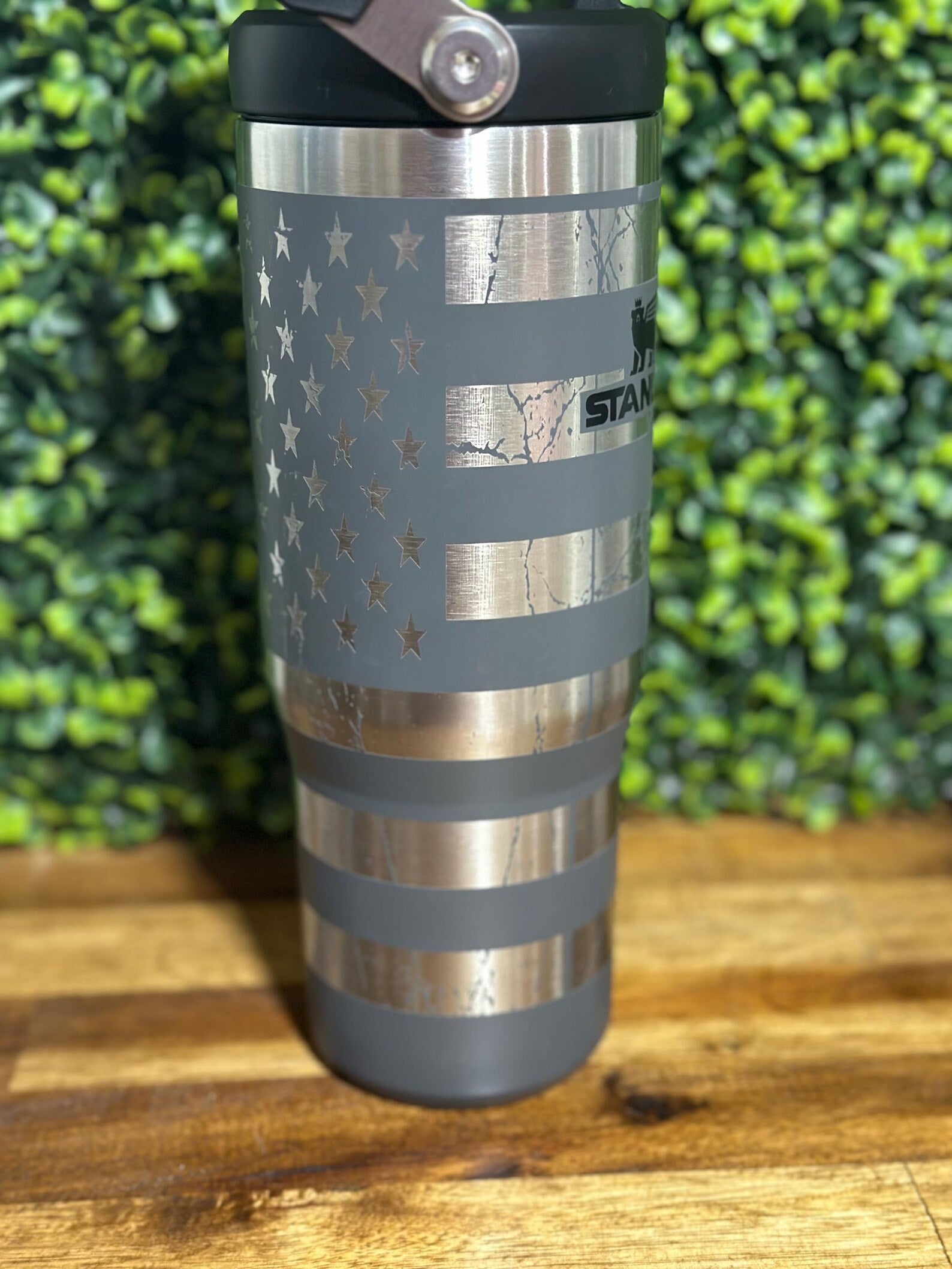 We The People Laser Engraved Authentic Stanley Flip Top Tumbler image 3