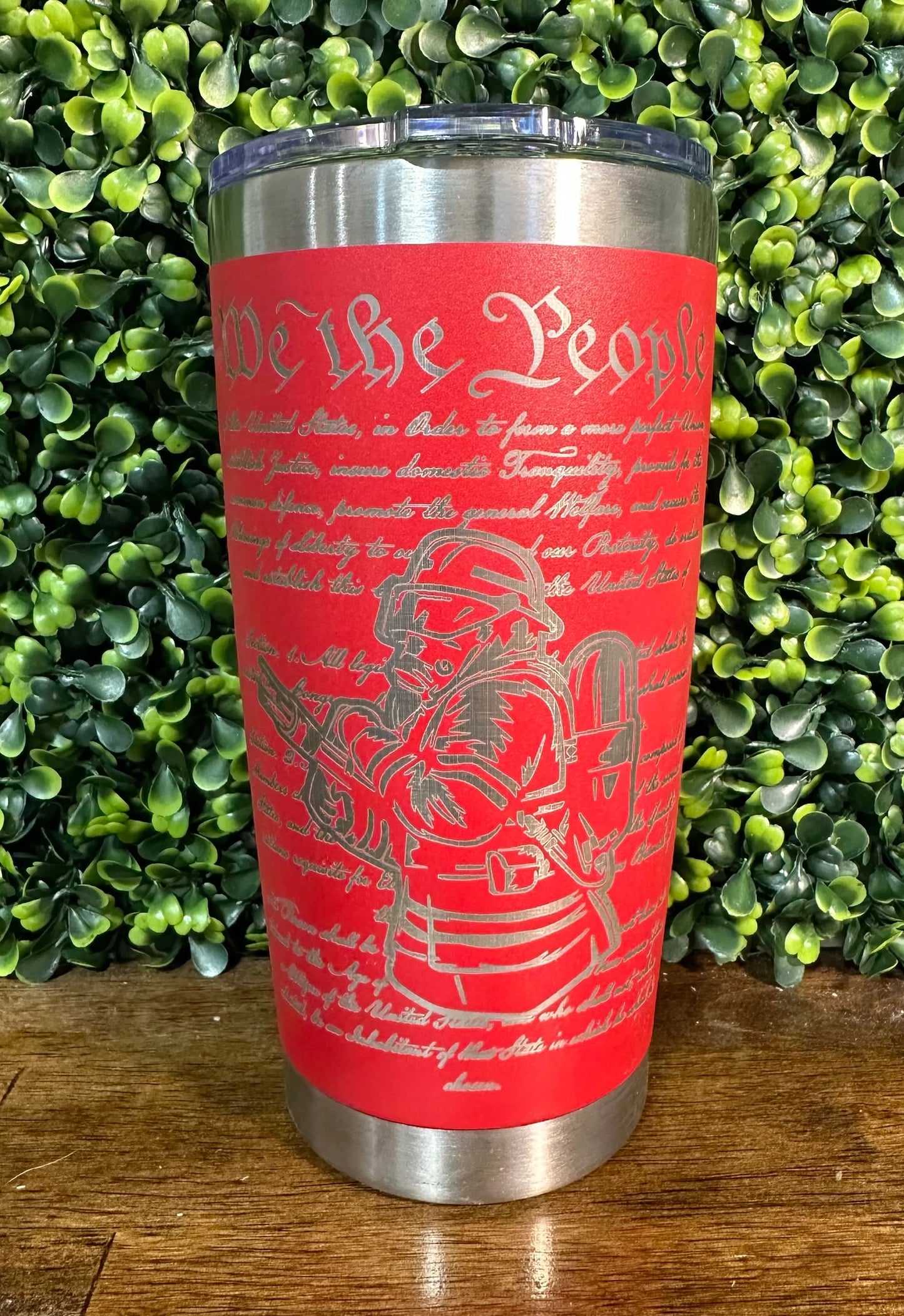 Firefighter Theme Tumbler / Gift for Him / Full Wrap / Customizable image 4