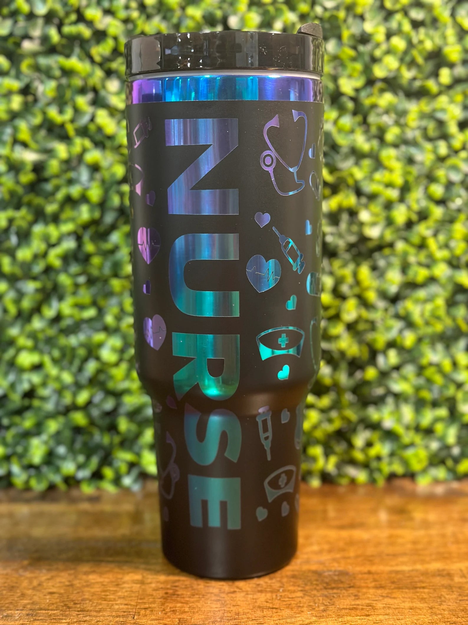 Rainbow Nurse Appreciation Tumbler - Colorful Gift for Nurses image 1