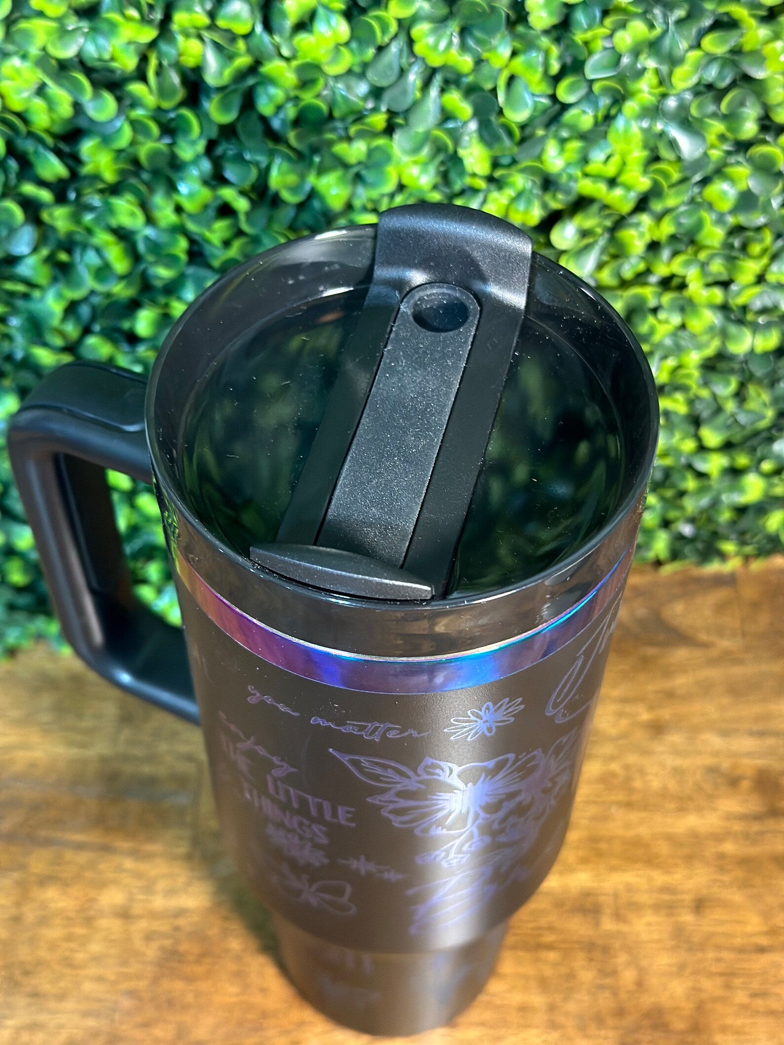 Stay Positive with this Gorgeous Rainbow Plated 40 oz Tumbler - Just Breathe image 4
