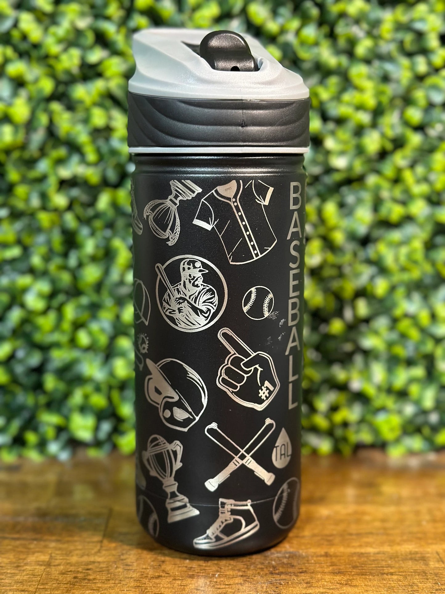 Custom Engraved Baseball Water Bottle - Personalize Your Hydration Game!