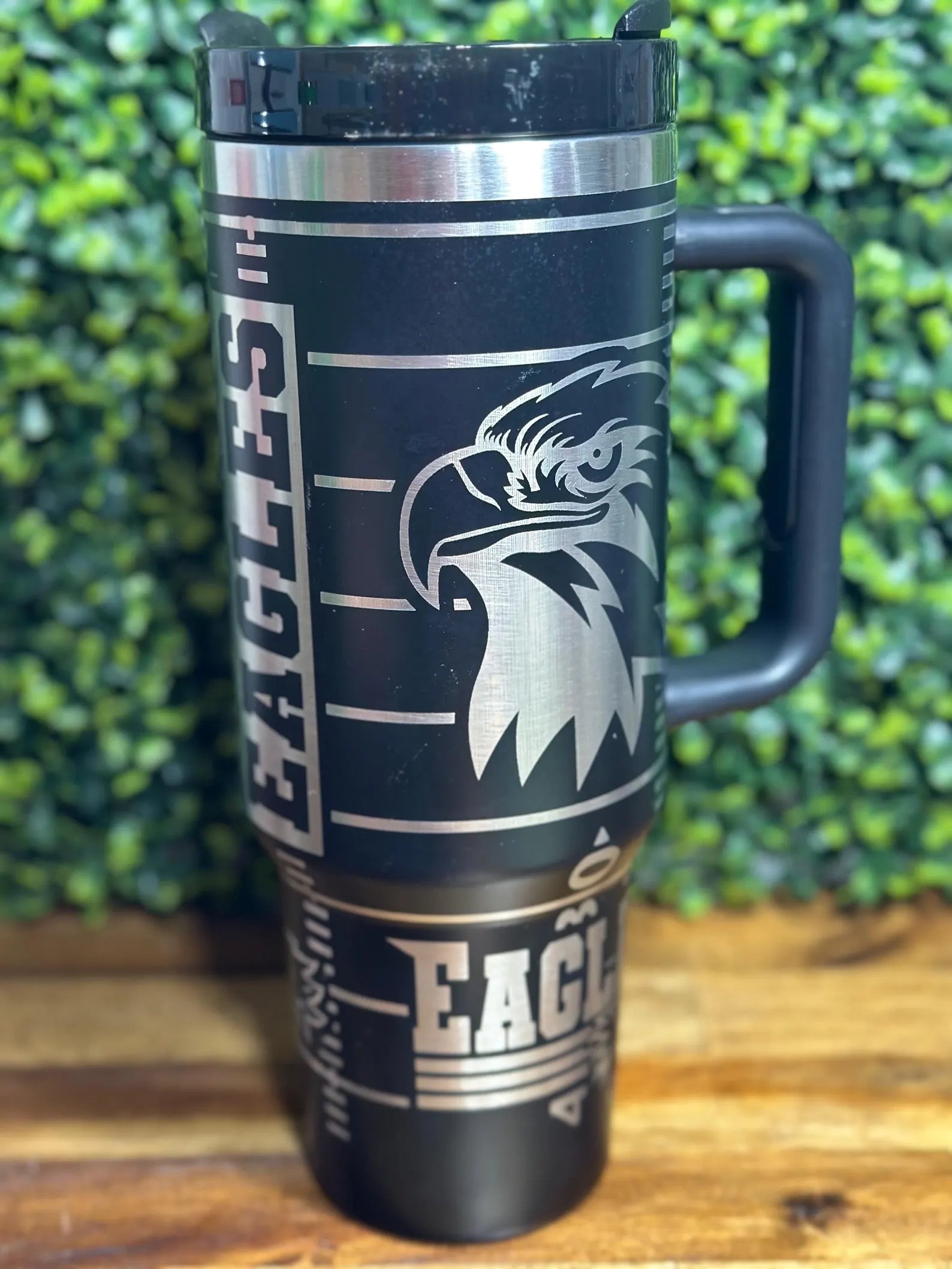 Eagles inspired laser engraved tumbler image 2