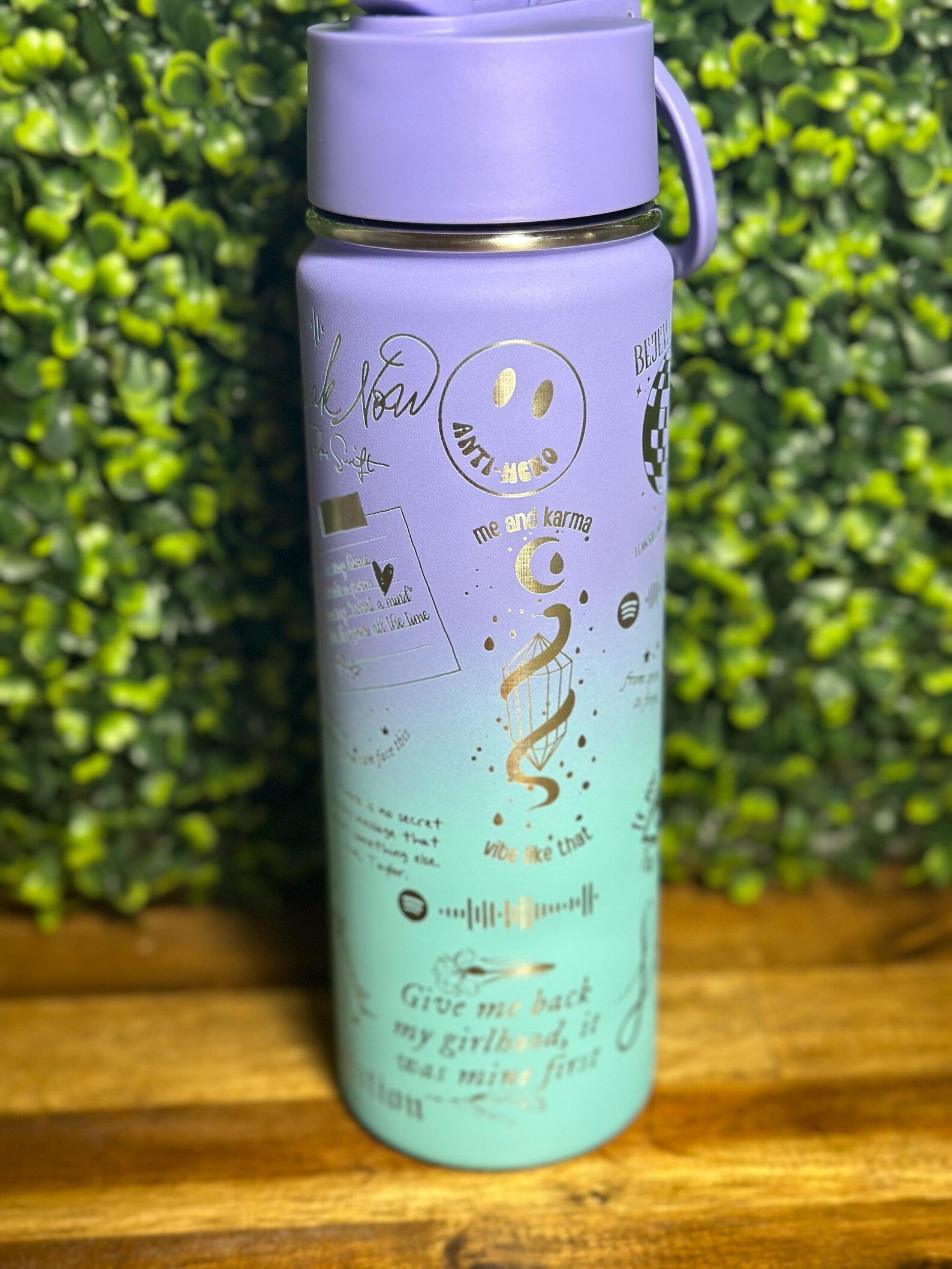 Taylor Swift Laser Engraved Water Bottle /Personalizable image 1