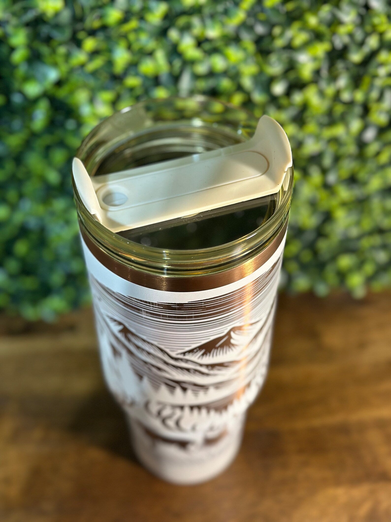 Rustic Deer Hunting Tumbler with Gold/Copper Accents - Gift for Outdoor Fans image 4