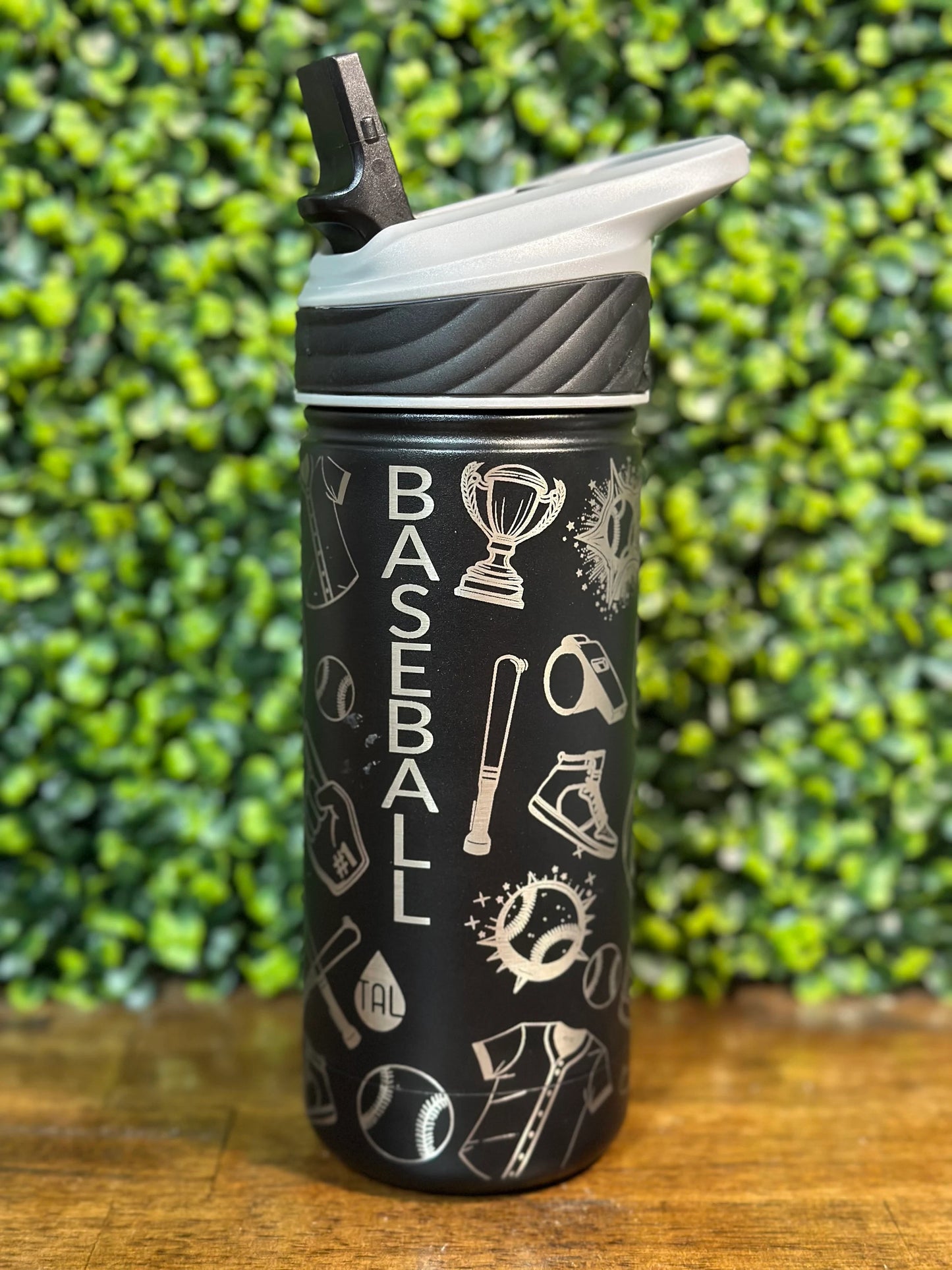 Custom Engraved Baseball Water Bottle - Personalize Your Hydration Game!