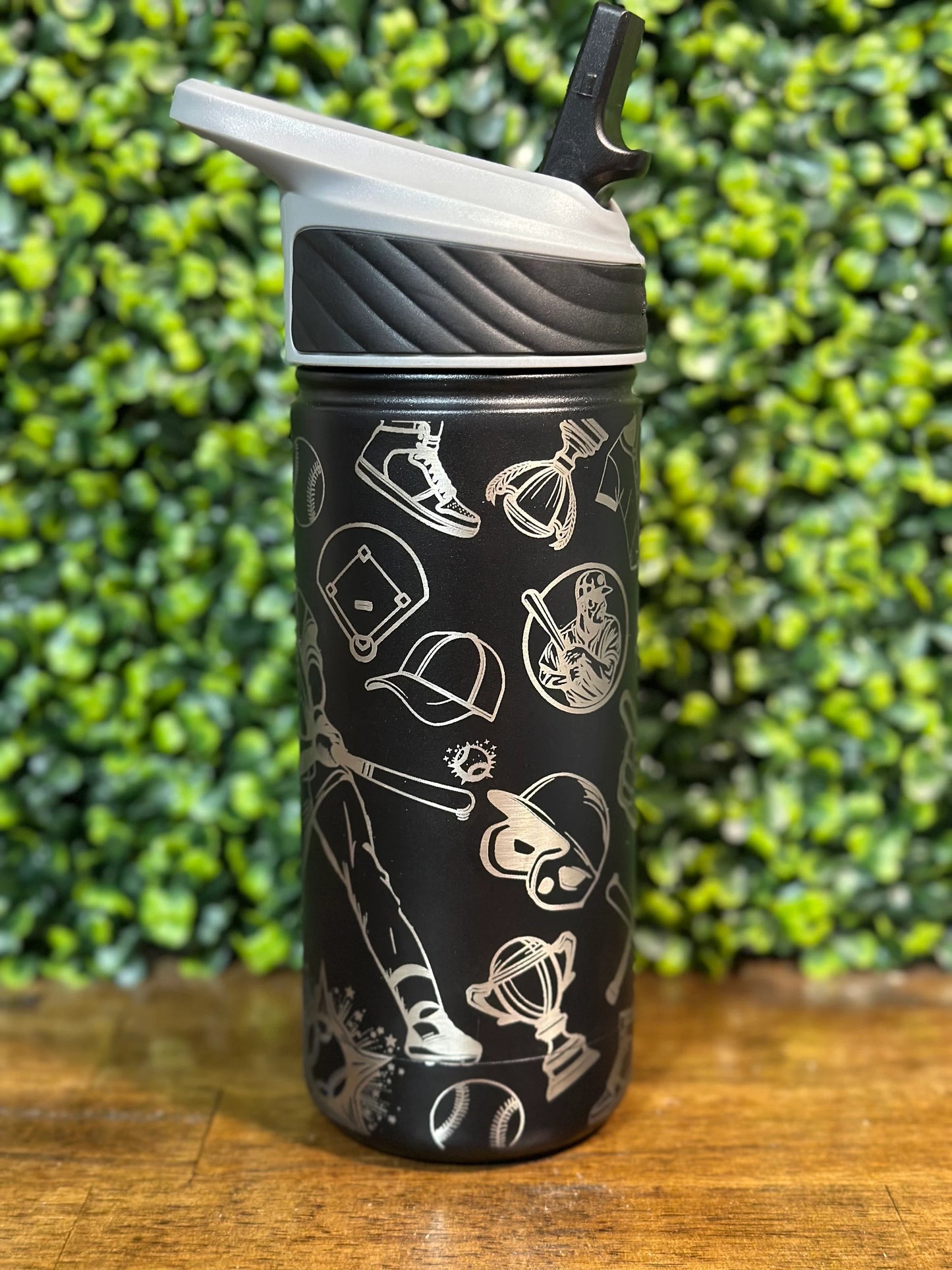 Custom Engraved Baseball Water Bottle - Personalize Your Hydration Game!
