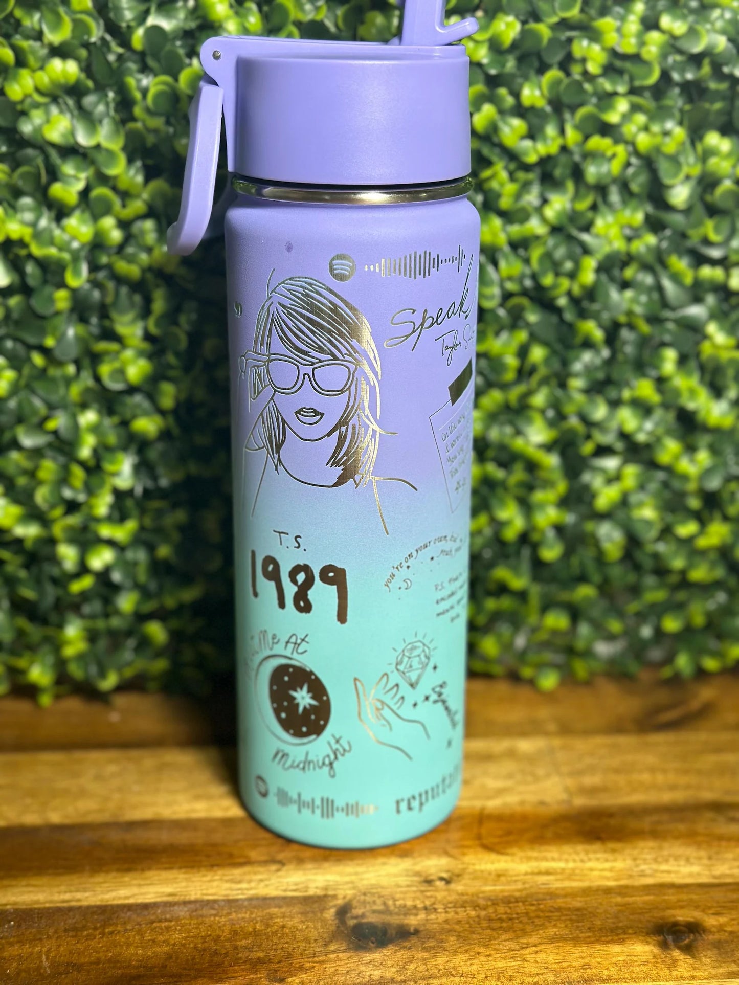 Taylor Swift Laser Engraved Water Bottle /Personalizable image 0