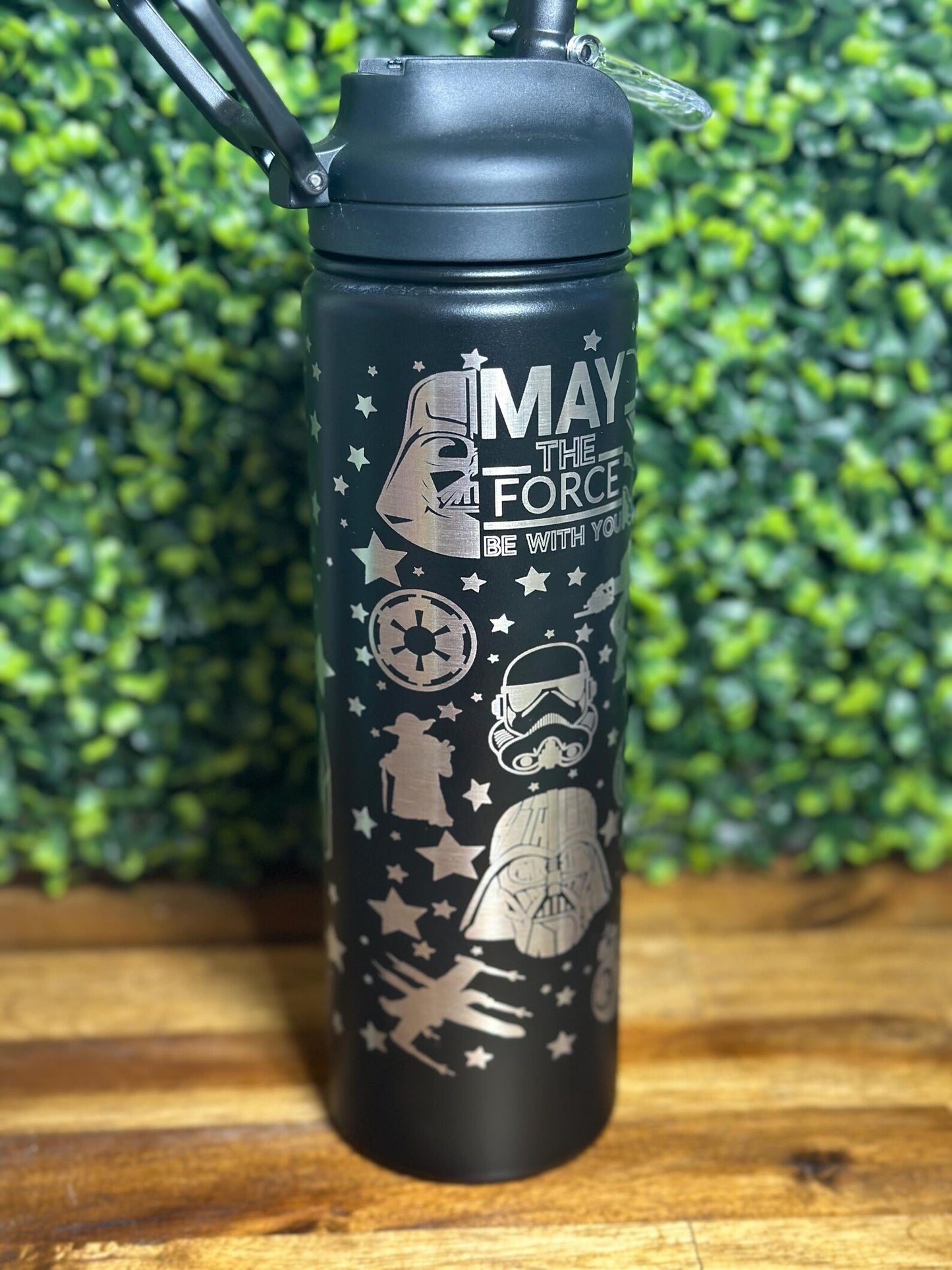 Star Wars Laser Engraved Stainless Steel Water Bottle image 1