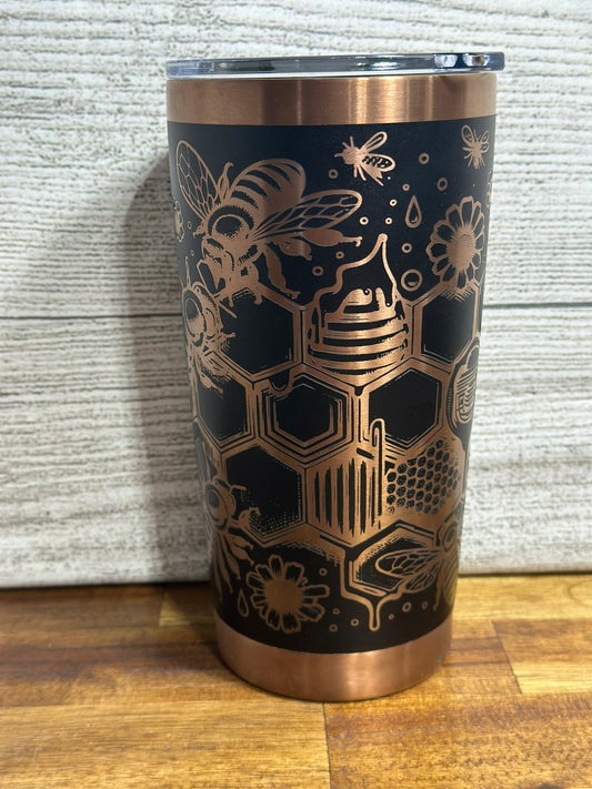 Bee Crazy Copper Plated Tumbler / 20 ounce image 0