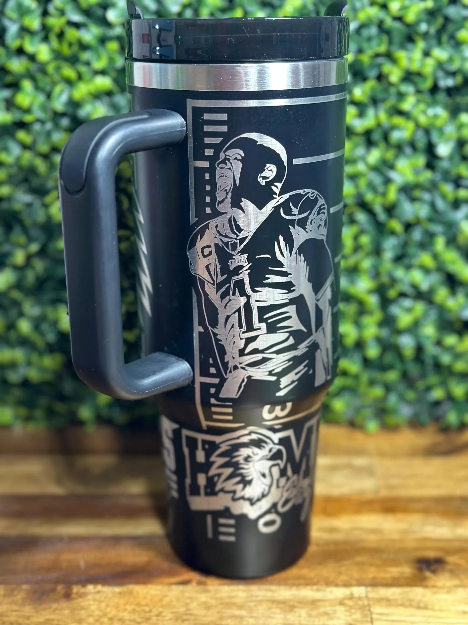 Eagles inspired laser engraved tumbler image 4