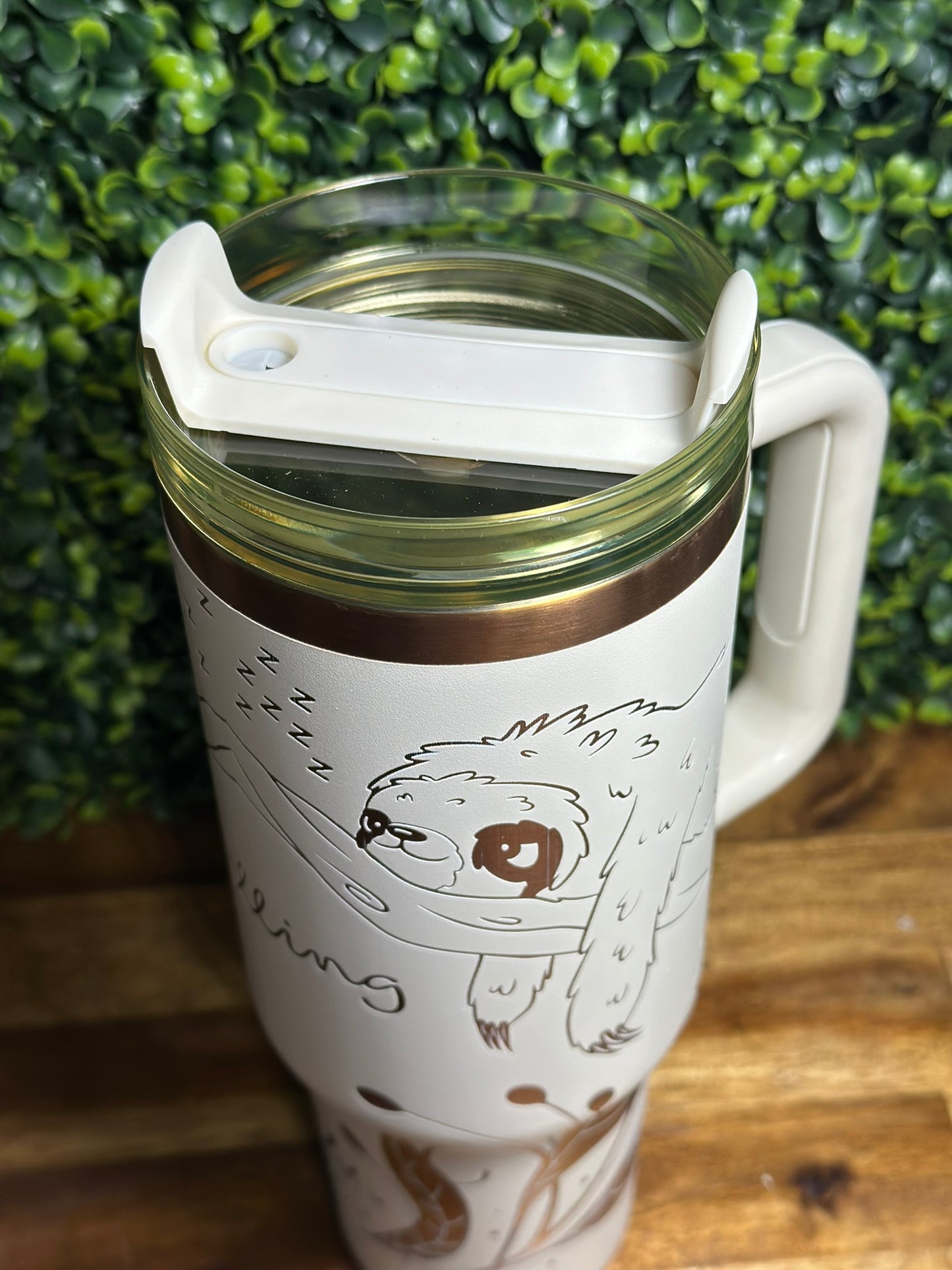 Chillin' out Sloth Style Copper Plated Tumbler image 4