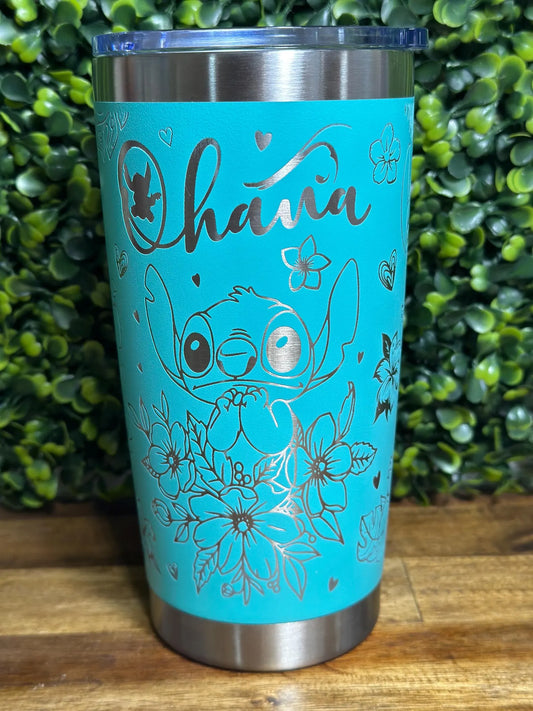 LILO and Stitch Inspired Engraved Tumbler image 0