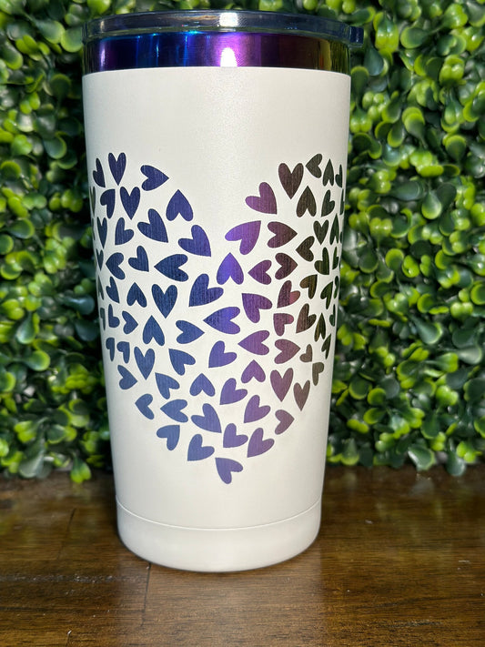 Rainbow Heart 20 oz Tumbler - Spread Love and Colors Everywhere! image 0
